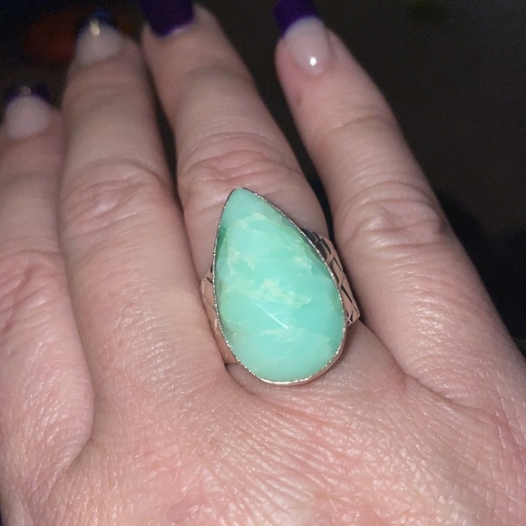 Jay King Jewelry - Pale green and sterling silver ring by Jay King size 6